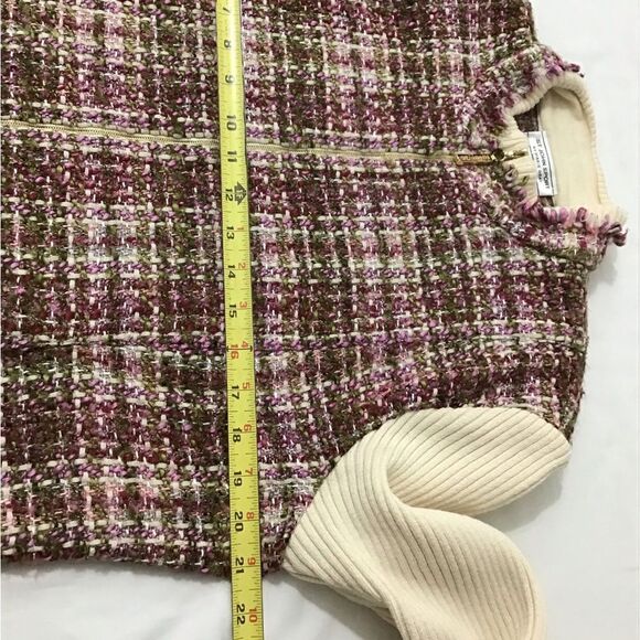St John Sport By Marie Gray Tweed Knit Sweater Jacket Size XL - Picture 10 of 16